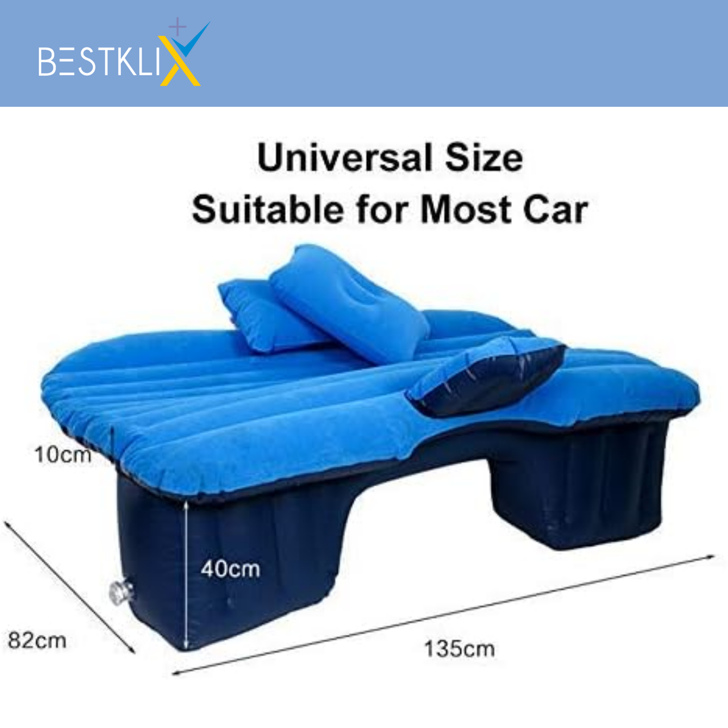 Car Travel Bed – Inflatable Back Seat Air Mattress with Pump & Pillows - FREE DELIVERY