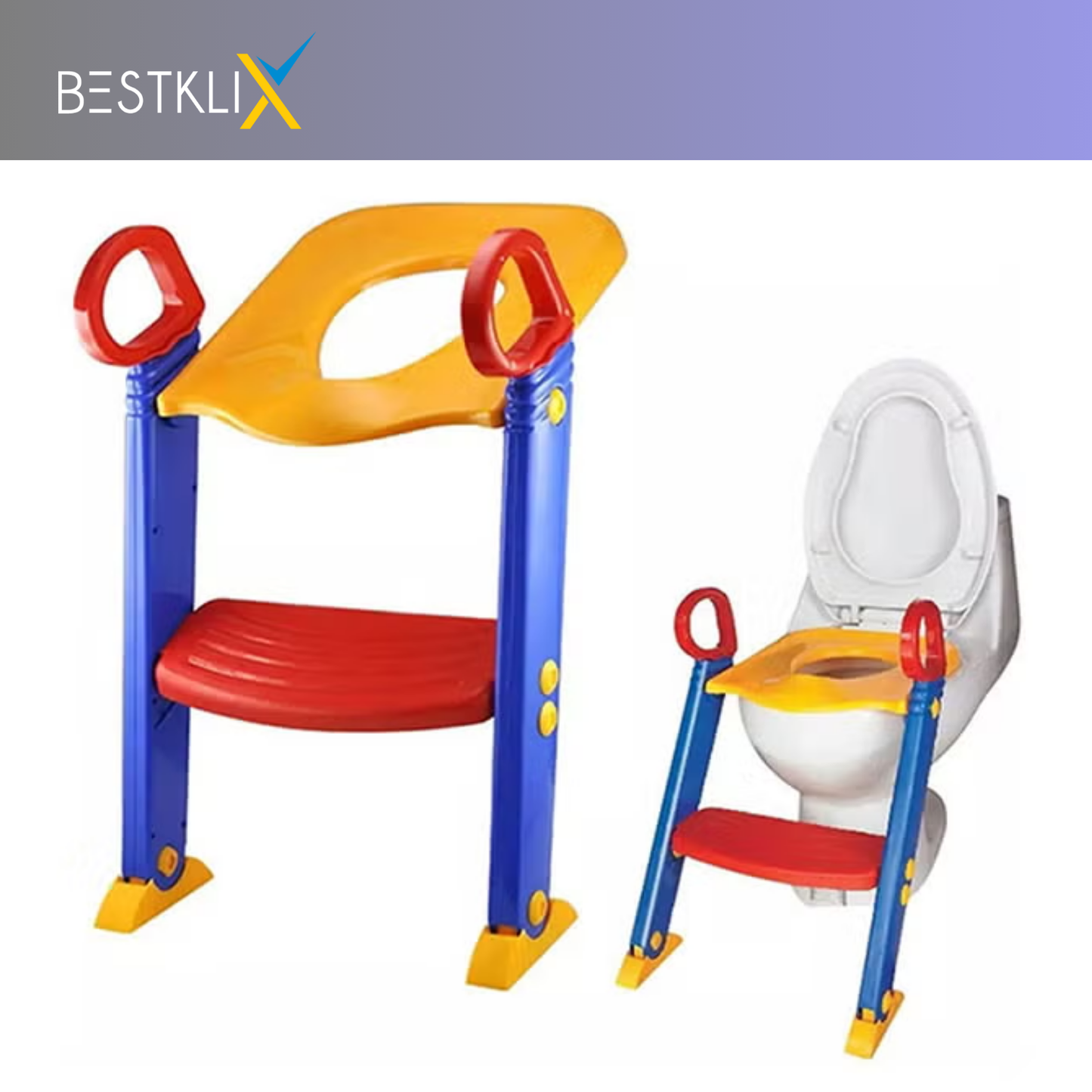 EasyGo Potty Trainer Seat with Ladder – Adjustable & Foldable for Toddlers - FREE DELIVERY