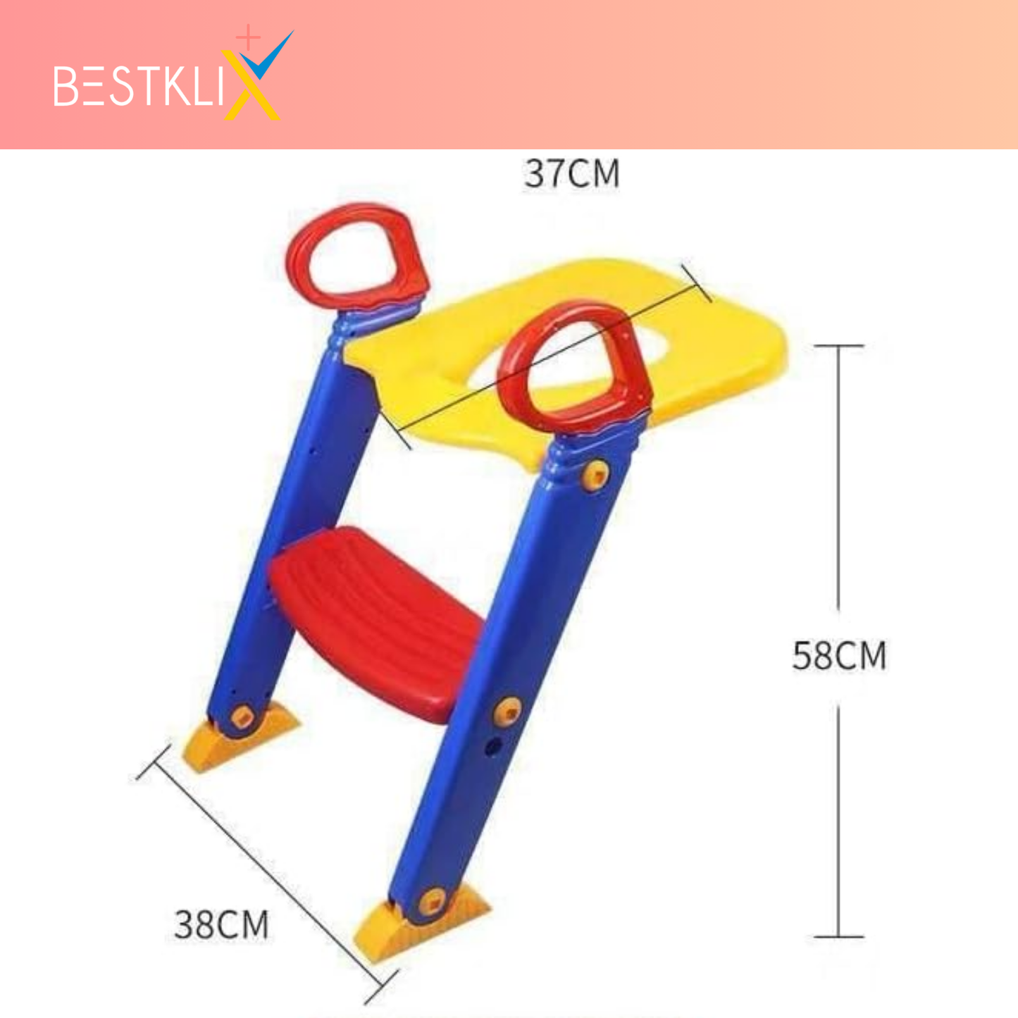 EasyGo Potty Trainer Seat with Ladder – Adjustable & Foldable for Toddlers - FREE DELIVERY