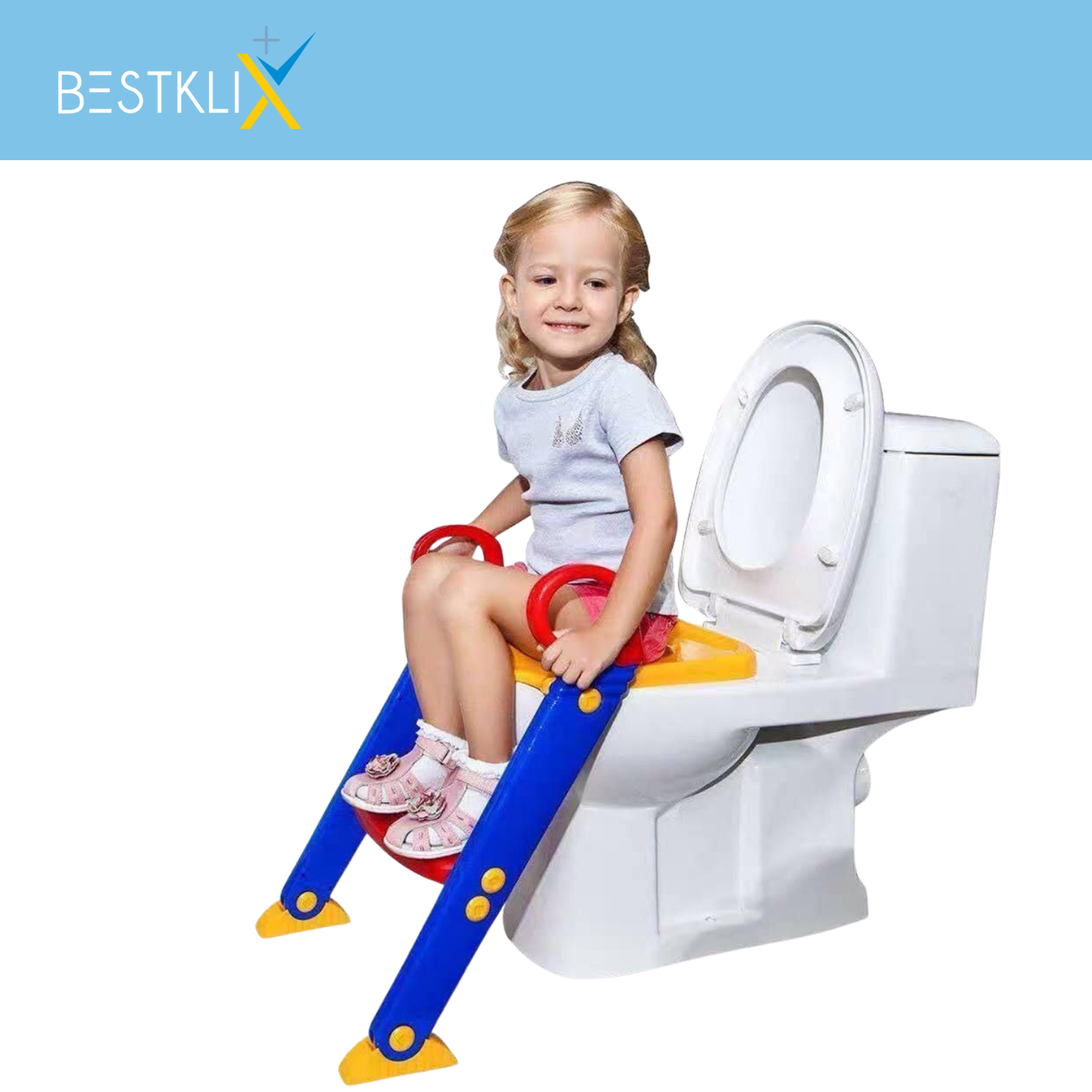 EasyGo Potty Trainer Seat with Ladder – Adjustable & Foldable for Toddlers - FREE DELIVERY