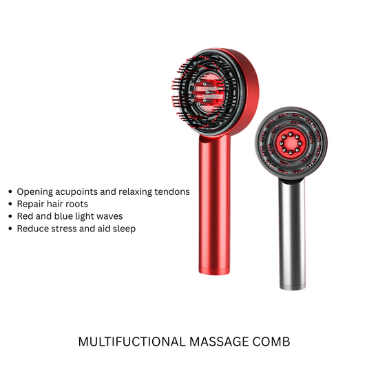 Electric Scalp Massaging Brush – 4-in-1 Red Light Therapy, Deep Clean & Hair Growth Support - FREE DELIVERY