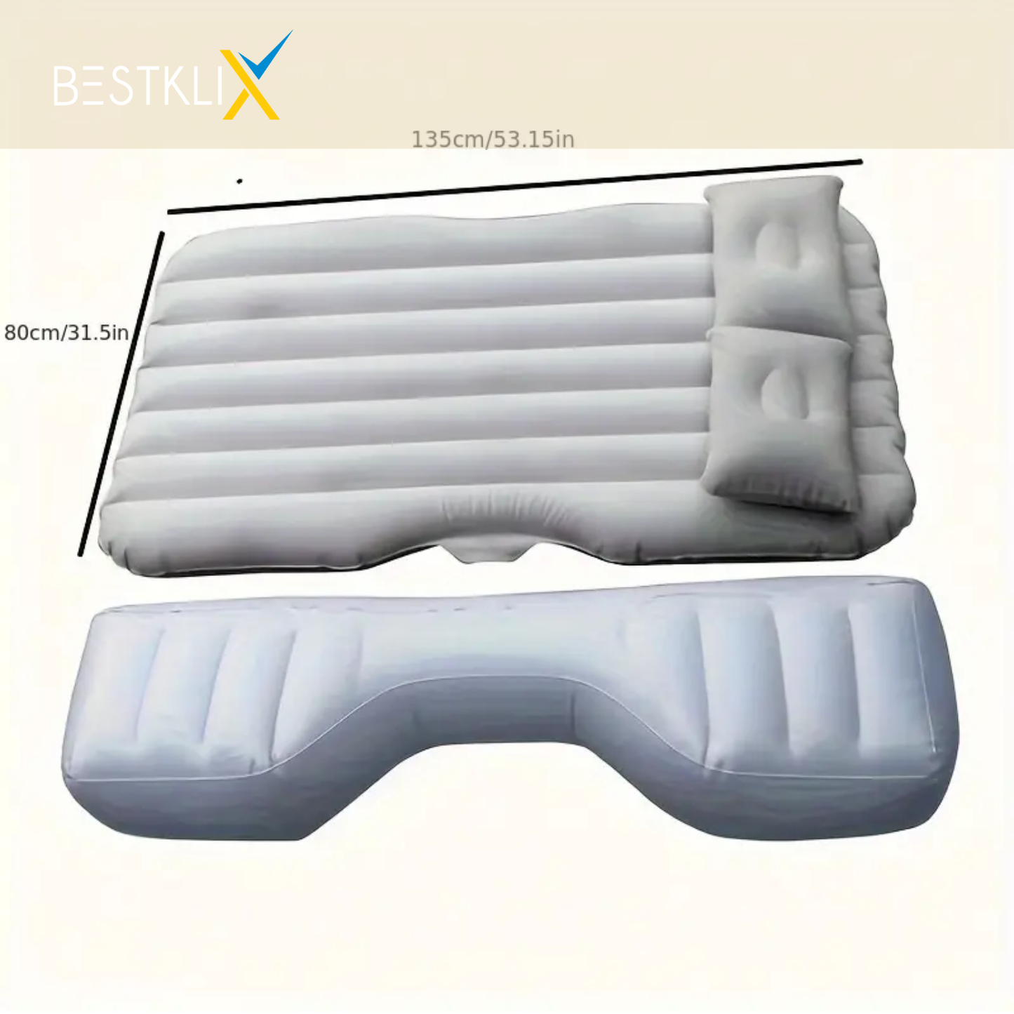 Car Travel Bed – Inflatable Back Seat Air Mattress with Pump & Pillows - FREE DELIVERY