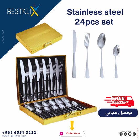 Spoon set Stainless Steel 24 Piece