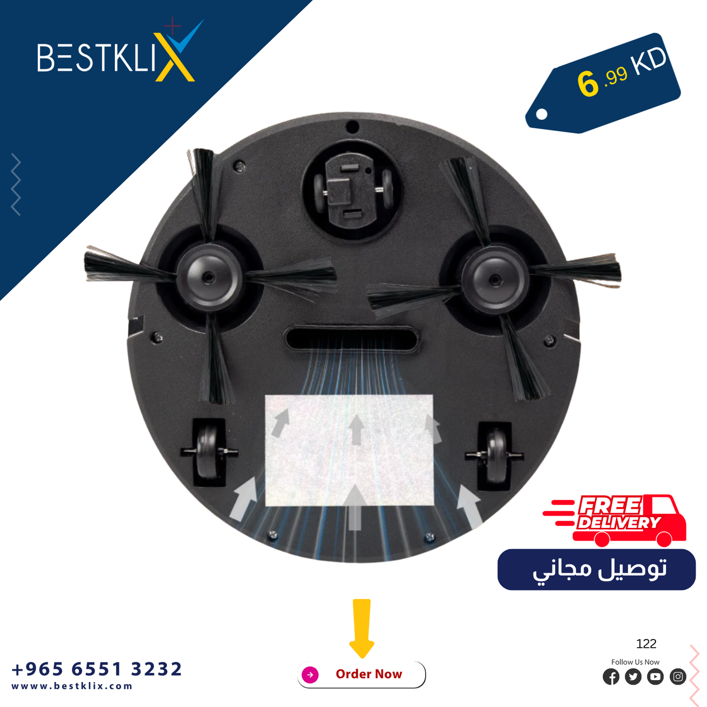 Smart Self-Cleaning Robot Vacuum Cleaner | Auto Dirt Disposal | Pet Hair & Carpet Friendly- FREE DELIVERY