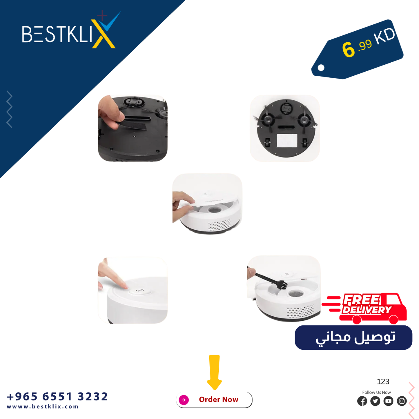 Smart Self-Cleaning Robot Vacuum Cleaner | Auto Dirt Disposal | Pet Hair & Carpet Friendly- FREE DELIVERY