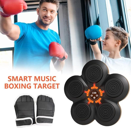 Smart Music Boxing Machine – Wall Mounted with LED Lights & Gloves