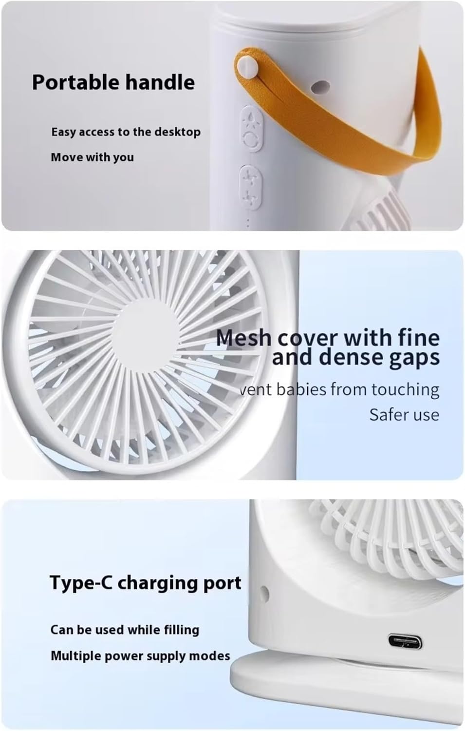 USB Rechargeable Double-Ended Spray Fan